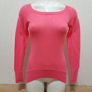 Victoria's Secret sweater XS lightweight knit curved hem pullover 100% cotton